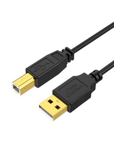 CableCreation USB Printer Cable 6.6FT, USB 2.0 Printer Cable to Computer, USB A to USB B Printer Cord High Speed for HP, Brother, Epson, Canon, Piano, Dac, and More, 2M