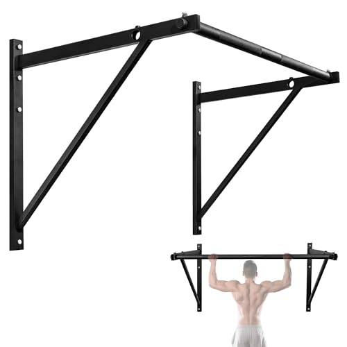 Yes4All Heavy Duty Wall Mounted Pull Up Bar – Multi-Grip Ceiling Strength/ Joist Mount/ Chin-Up Bar for Home Gym Portable