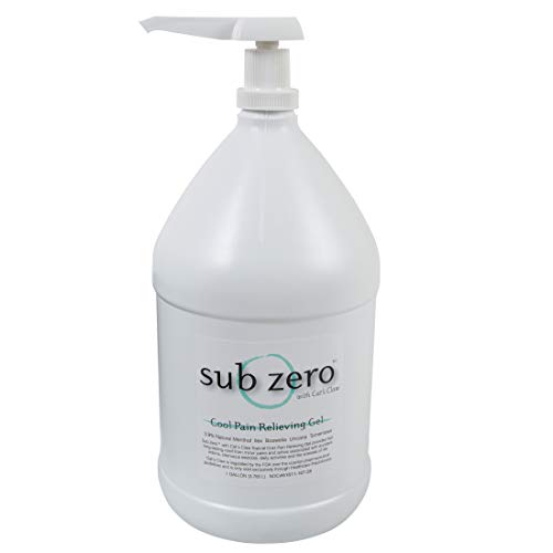 Sub Zero Cooling Pain Relief Gel, 1-Gallon Bottle With Pump - Joint Relief and Nerve Pain Relief Cream for Muscle Deep Pain Relief and Arthritis Relief