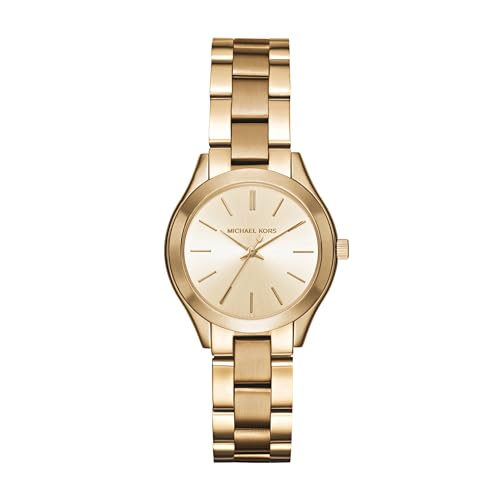 Michael Kors Slim Runway Three-Hand Gold-Tone Stainless Steel Women's Watch (Model: MK3512)