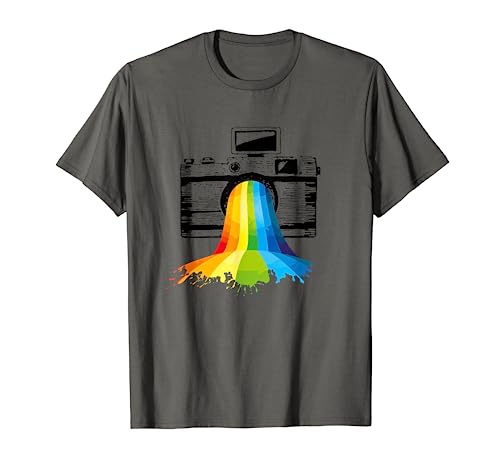 Photography Art T-Shirt Camera Rainbow Photographer Gift