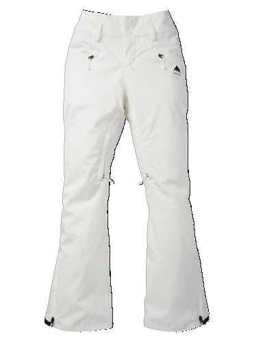 Burton Womens' Marcy High Rise 2L Stretch Waterproof Snow Pants (Standard, Medium, Stout White)