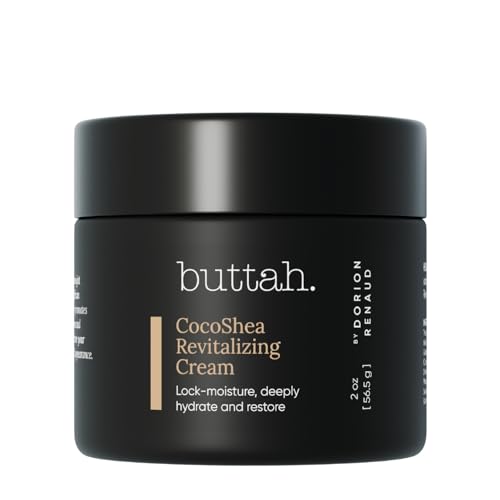 Buttah Skin CocoShea Revitalizing Cream 2oz - Natural & Organic African Shea & Cocoa Butter - Best Face Moisturizer for Dry Skin - Skin Protectant for Melanin Rich Skin - Black Owned Skincare