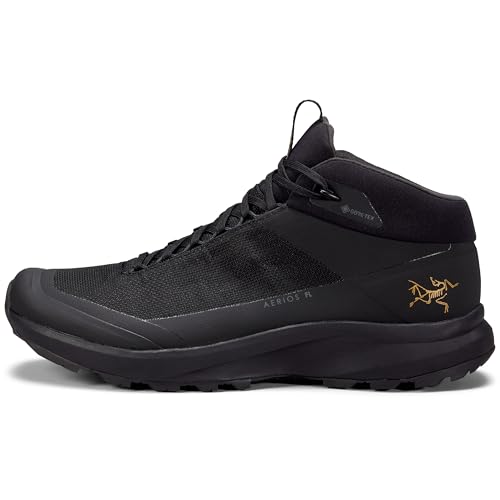 Arc'teryx Aerios FL 2 Mid GTX Shoe Men's | Fast and Light Gore-Tex Hiking Shoe | Black/Black, 11