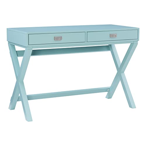 Linon Home Décor Jaycee Blue Writing Desk, 20'D x 44'W x 30'H, Blue