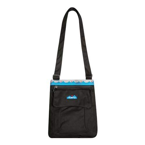 KAVU Keeper Semi Padded Sling Canvas Crossbody Bag - Black