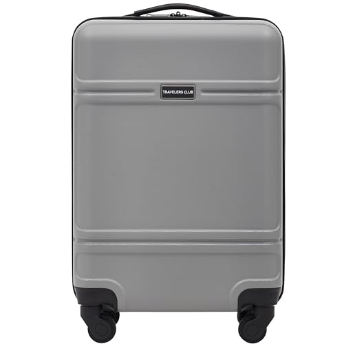 Travelers Club Skyline Spinner Luggage, Gray, 20-Inch Carry-On