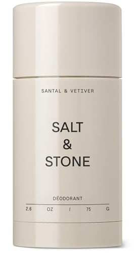 SALT & STONE Natural Deodorant - Santal & Vetiver | Extra Strength Natural Deodorant for Women & Men | Aluminum Free with Seaweed Extracts, Shea Butter & Probiotics | Free From Parabens & Sulfates