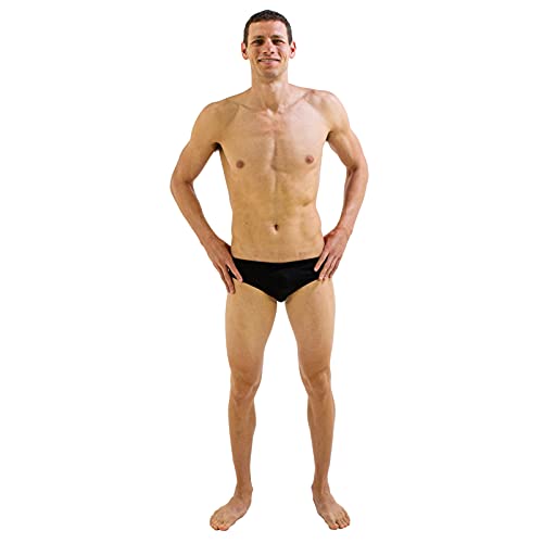 FINIS Men's Standard Brief, Solid Black, 36