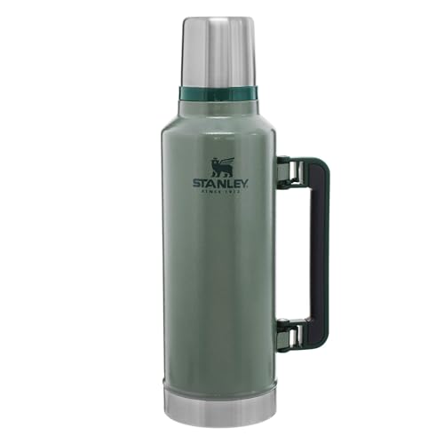 Stanley Classic Vacuum Insulated Wide Mouth Bottle 18/8 Stainless Steel Thermos for Cold & Hot Beverages - 2.0 QT