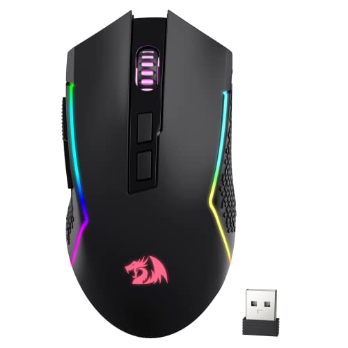 Redragon M693 Wireless Gaming Mouse, 8000 DPI Wired/Wireless Gamer Mouse w/ 3-Mode Connection, BT & 2.4G Wireless, 7 Macro Buttons, Durable Power Capacity for PC/Mac/Laptop