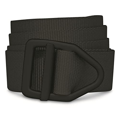 Bison Designs 38mm Wide Light Duty Belt with Black Buckle (Black, 42-Inch Maximum Waist/Large)