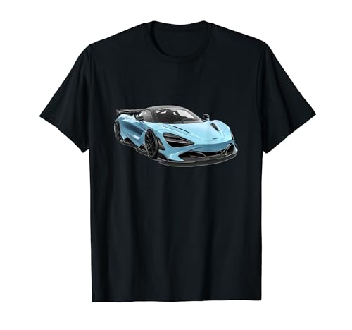 Laren 720 Sport Racing Car SportsCar Aqua Blue Mc Coupe 750 T-Shirt