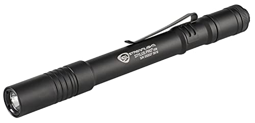 Streamlight 66134 Stylus Pro USB 350-Lumen Rechargeable Penlight with USB Cord & Nylon Holster, Black