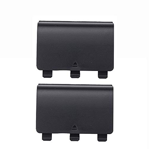 2X Battery Cover Door for Xbox One Controller, Battery Back Shell Repair Part Compatible with Xbox One, One S, One X Wireless Controller (Black)