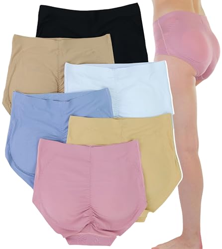 ToBeInStyle Women's Pack of 6 Butt Boosting Padded Panties - Vibrant Colors - Medium