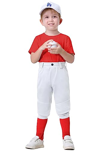 Mivei 2T-7Years Toddler Baseball Pants - Kids Tee Ball Pants for Little Boys Gilrs T Ball Softball Pants with Pockets UPF50+