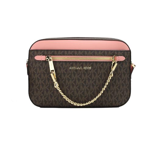 Michael Kors Jet Set Large Leather Crossbody Bag (PrimRose)