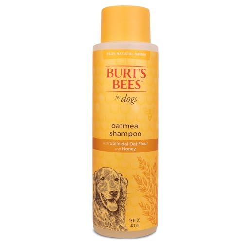 Burt's Bees for Pets Oatmeal Dog Shampoo - With Colloidal Oat Flour & Honey - Moisturizing & Nourishing, Cruelty Free, Formulated without Sulfates and Parabens, Made in USA, 16 Oz