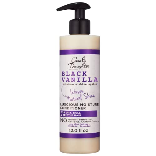 Carol's Daughter Black Vanilla Moisture Sulfate Free Conditioner for Curly, Wavy or Natural Hair, Moisturizing Hair Care for Dry, Damaged Hair, 12 Fl Oz
