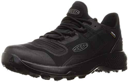 KEEN Men’s Tempo Flex Low Height Lightweight Waterproof Hiking Shoe, Triple Black, 9 D (Medium) US