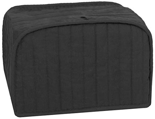 Ritz Premium Universal Four Slice Toaster Cover, 11.25' x 7.25' x 10.5', Polyester and Cotton Quilted, Fingerprint Protector, Super Soft Appliance Cover And Dust Cover, Black