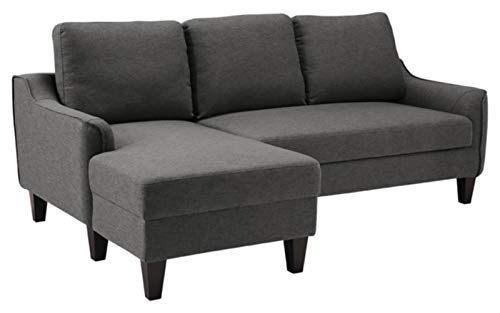 Signature Design by Ashley Jarreau Modern Sectional Sleeper Sofa Couch with Chaise Lounge, Gray