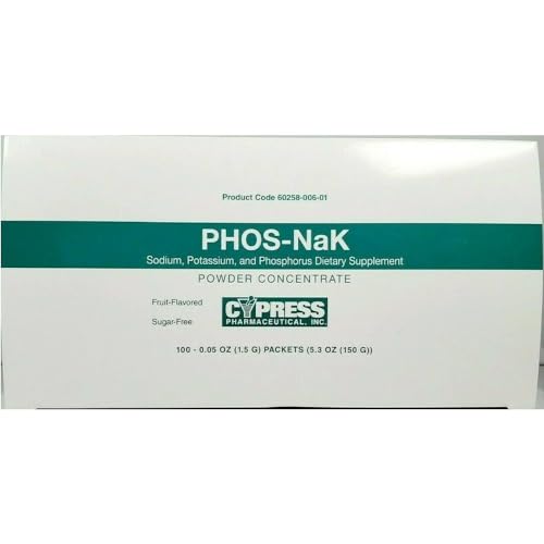 Cypress Pharmaceutical MCK27102700 - Phos-NaK Dietary Supplement Sodium / Potassium / Phosphorus 160 mg - 280 mg - 250 mg Unit Dose, Oral Powder Concentrate Packet Fruit Flavor