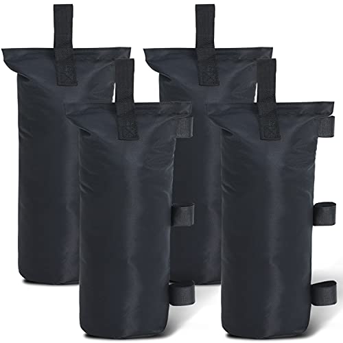 ABCCANOPY 112 LBS Extra Large Canopy Sand Bags, 4-Pack, Black (without Sand)