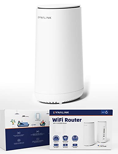 Dynalink WiFi 6 AX3600 Router (DL-WRX36), Dual Band, 8-Stream , Wireless Speed Up to 3.6Gbps, MU-MIMO, 2.5G WAN & 4 Gigabit LAN Ports, for Home & Gaming (1 Pack)