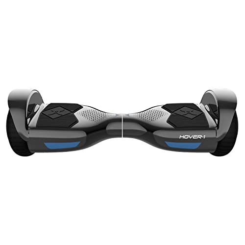 Hover-1 Helix Electric Hoverboard | 7MPH Top Speed, 4 Mile Range, 6HR Full-Charge, Built-In Bluetooth Speaker, Rider Modes: Beginner to Expert, Gun Metal, 25' x 9.25' x 9'
