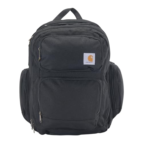 Carhartt Unisex Adult Force Pro Backpack with 17-Inch Laptop Sleeve and Portable Charger Compartment, Black, One Size