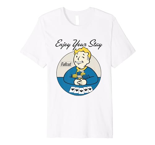 Fallout Video Game Vault Boy Poker Enjoy Your Stay Premium T-Shirt