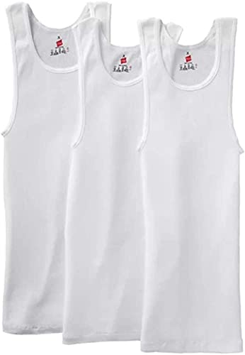 Hanes Men's Tall Man A-Shirt, White, 2X-Large/Tall (Pack of 3)