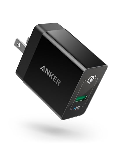 Anker Quick Charge 3.0, 18W 3Amp USB Wall Charger - Fast Charging, Compatible with Wireless Charger, Galaxy S10e/S10/S9/S8/Plus, Note 9/8, LG V40/V30+, iPhone, iPad and More