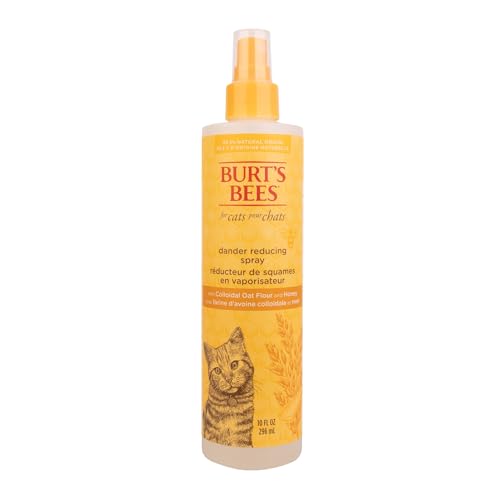 Burt's Bees for Pets Cat Naturally Derived Dander Reducing Spray with Soothing Colloidal Oat Flour & Aloe Vera - Cruelty Free, Made in USA, 10 oz Bottle