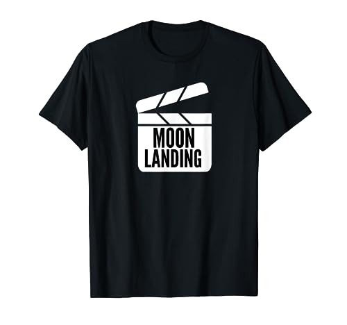 Fake Moon Landing Conspiracy Theory Meme Hoax Clapperboard T-Shirt