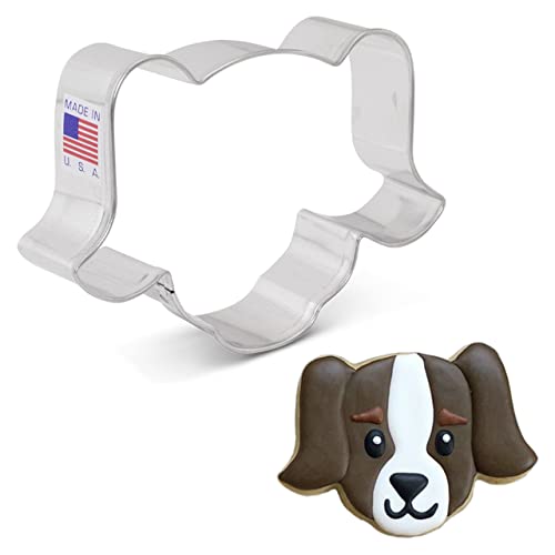 Dog Face Cookie Cutter, 4' Made in USA by Ann Clark