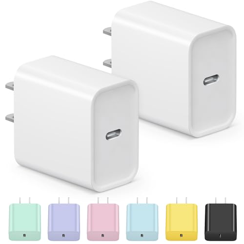 USB C Charger Block iPhone Charger Block Type C Charger 2-Pack iPhone 15 Charger Block for iPhone 14/14 Pro Max/13/13 Mini/12 Pro/12 Pro Max/11/11 Pro/Max/iPad Pro and Samsung Galaxy S22/21