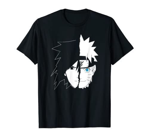 Ripple Junction x Naruto Shippuden & Sasuke Split Face Anime T-Shirt