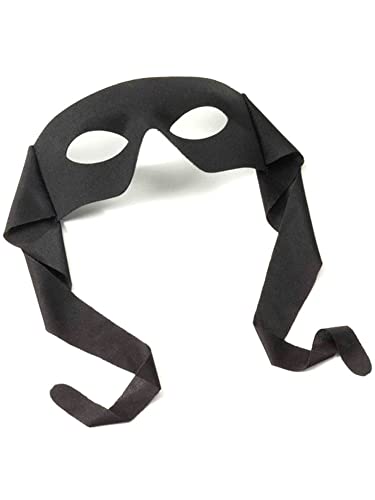 Rubies Venetian Mardi Gras Half Mask - Black