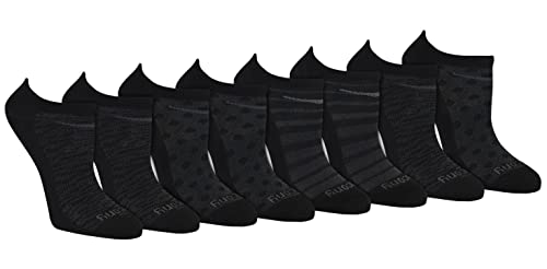 Saucony Women's Performance Super Lite No-Show Athletic Running Socks Multipack, Black Fashion (8 Pairs), Shoe Size: 6-10 M