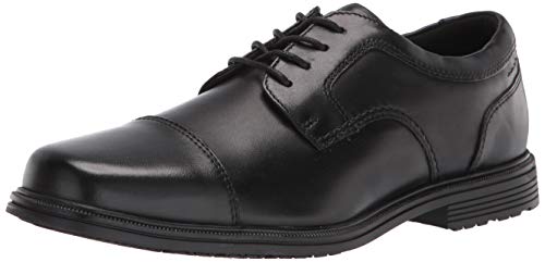 Rockport mens Rockport Men's Robinsyn Waterproof Cap Toe Oxford, Black, 10.5 US