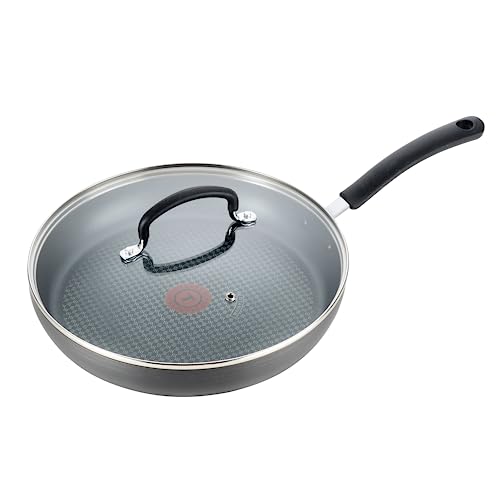 T-fal Ultimate Hard Anodized Nonstick Fry Pan 12 Inch Oven Safe 400F, Lid Safe 350F Cookware, Pots and Pans, Dishwasher Safe Black