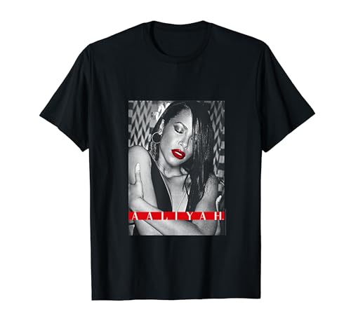 Ripple Junction x Aaliyah Red Lips R&B Hip Hop Music Fan T-Shirt