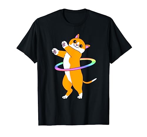 Cute Dancer Hula Hooper Cat Hula Hoop T-Shirt