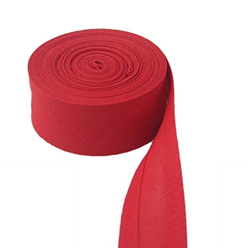 Mangocore Cotton Bias bindnig Tape,Size: 25mm, Width:1',2.5cm,30yds Various Color,DIY Garment Accessories wholesales (Red)