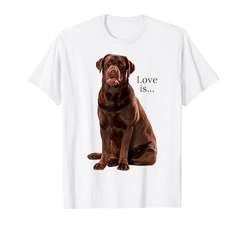 Chocolate Labrador Retriever Shirt Lab Tee Dog Mom Dad Puppy T-Shirt