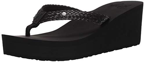 Roxy Women's Mellie Wedge Sandal, Black 22, 8