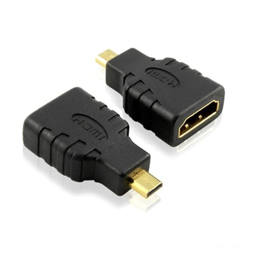 PriaRi Micro HDMI Adapter Type D Micro M1ni HDMI Male to HDMI Female Cable Connector Converter Fit Compatible MICR RT HDTV Gamer